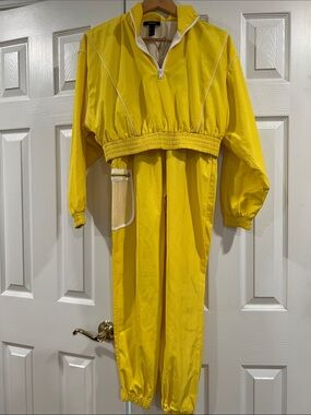 Forever 21 Kids Yellow Zip-Front One-Piece Jumpsuit